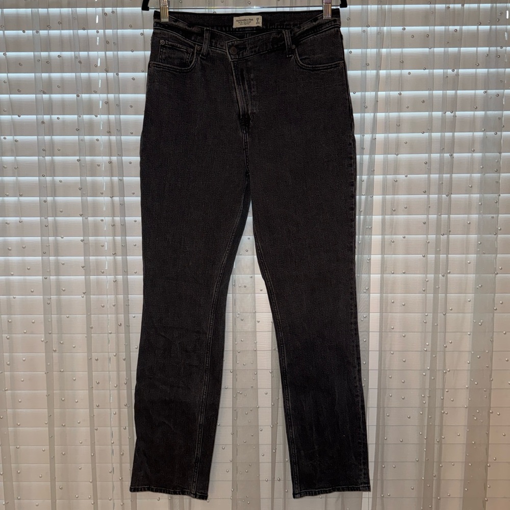 Abercrombie & Fitch Black Straight Leg Jeans